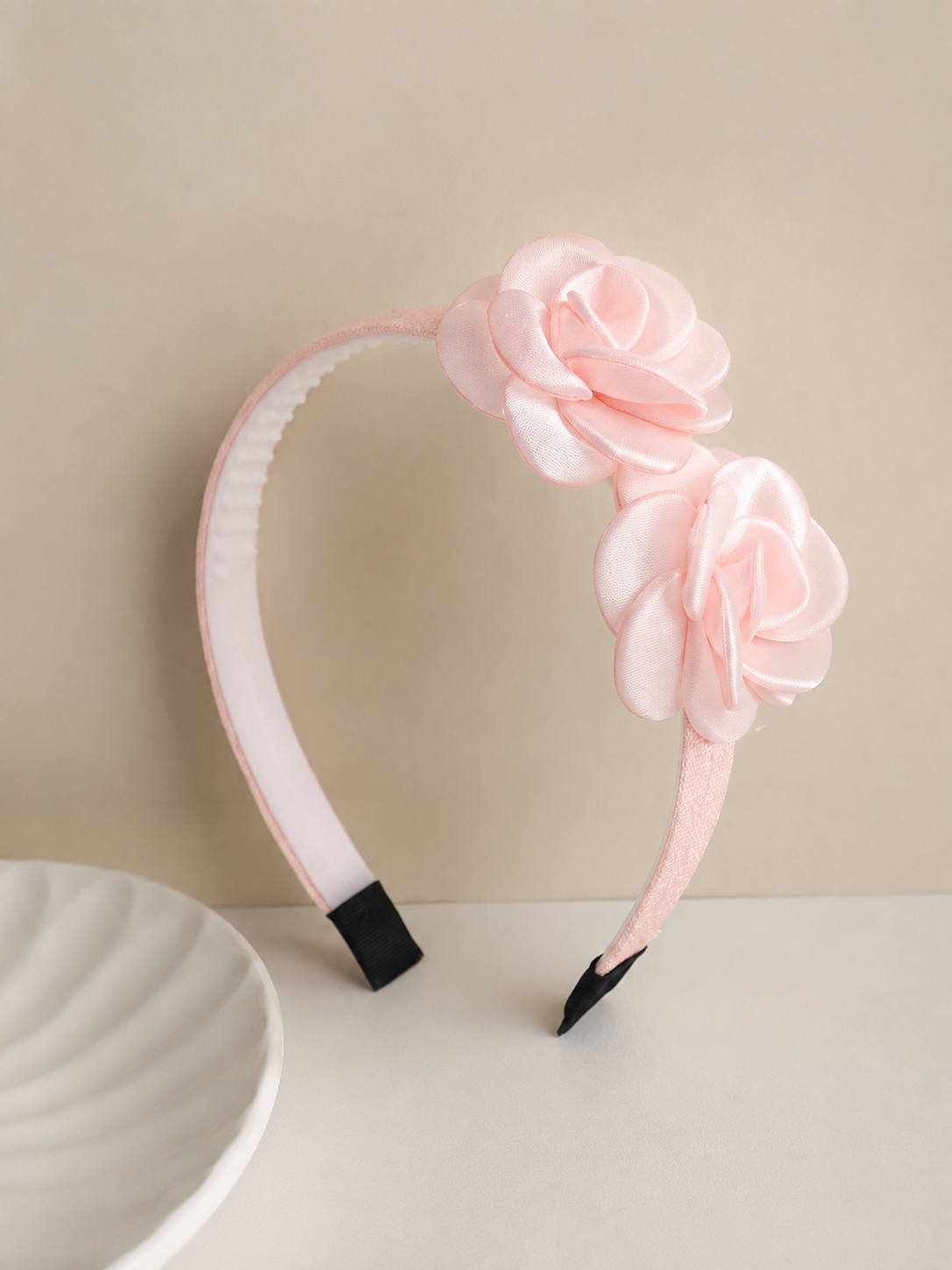 Pink Rose Floral Headband