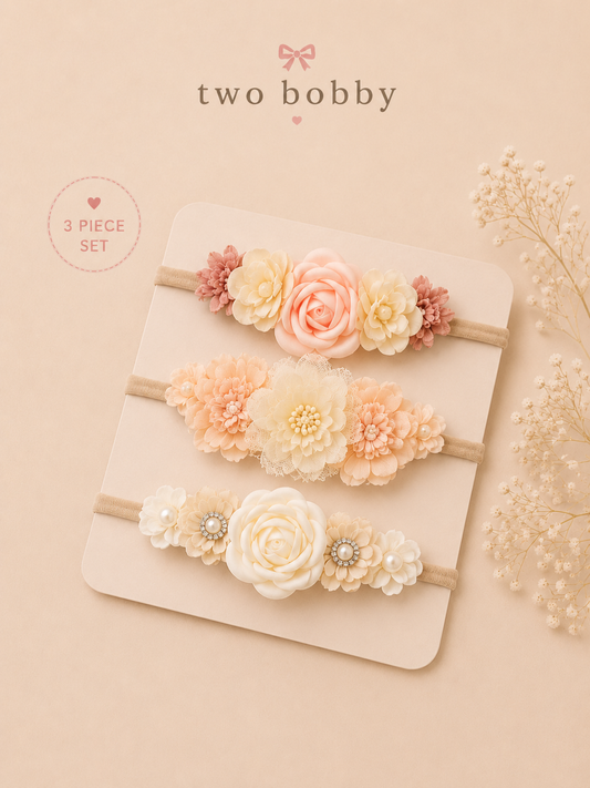 Floral Headbands - Set of 3
