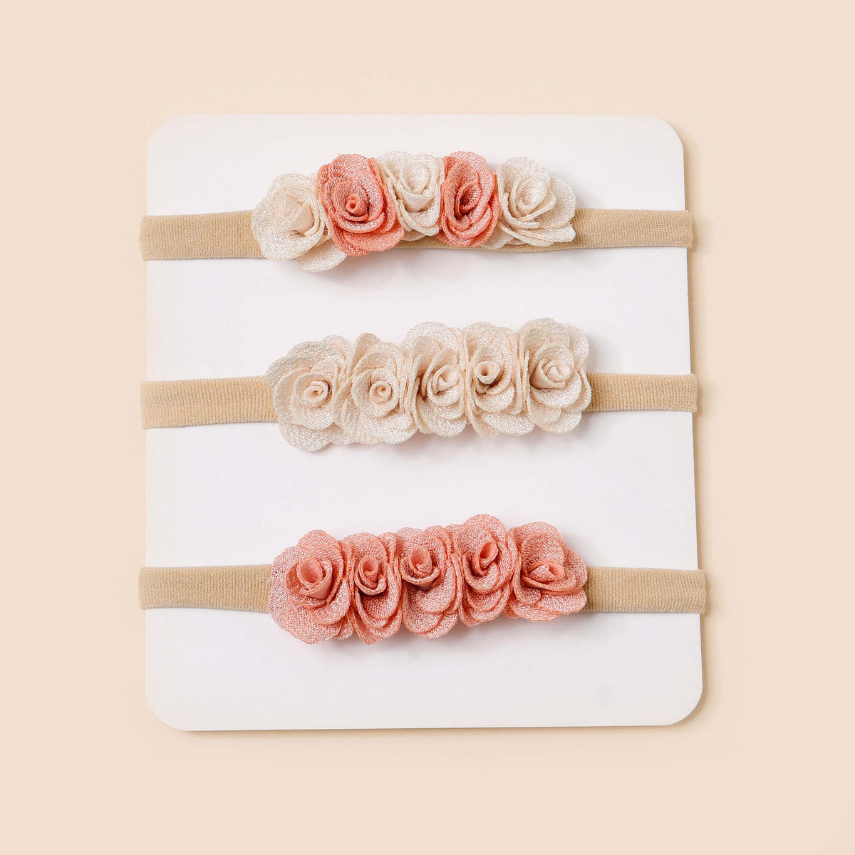Rosy Bloom Trio Headbands
