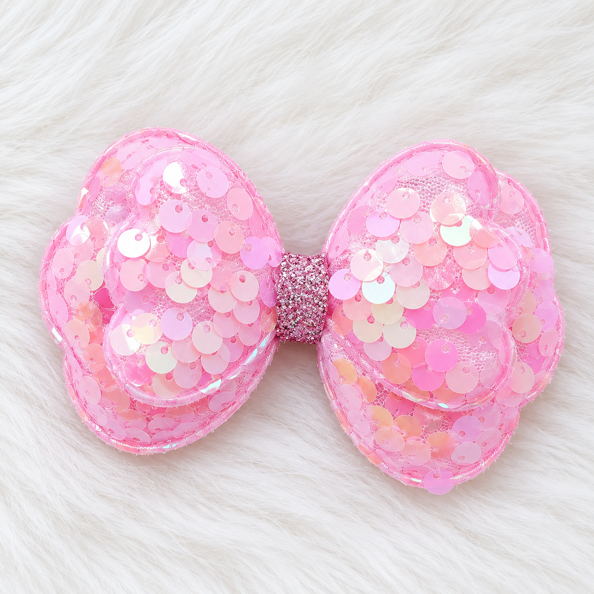 Sequin Butterfly Bow Clips