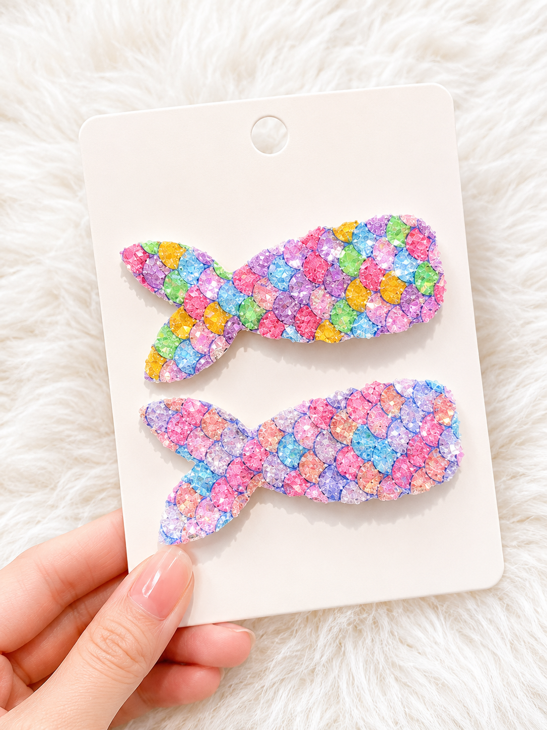 Sparkly Rainbow Mermaid Tail Tic Tacs - One Pair