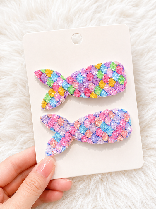 Sparkly Rainbow Mermaid Tail Tic Tacs - One Pair