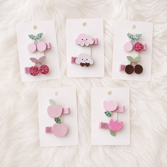 Pastel Dreams Hair Clips - Single Pair