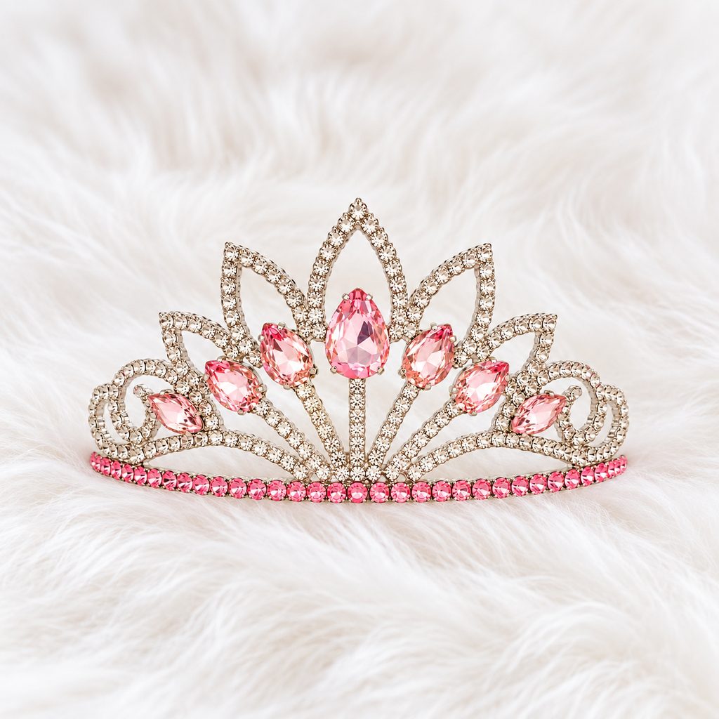 Pink Teardrop Tiara