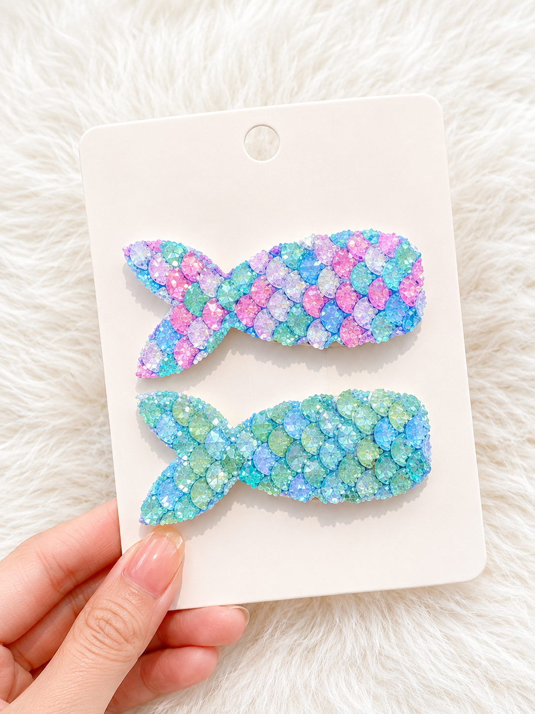 Sparkly Rainbow Mermaid Tail Tic Tacs - One Pair