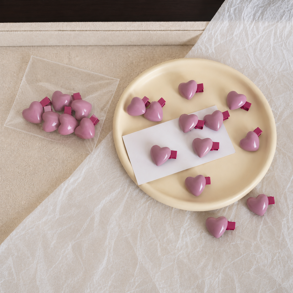 Sweetheart Clips - Pack of 4 in Blush Pink