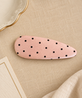 Polka Dot Satin Clip - Single Piece in Teardrop