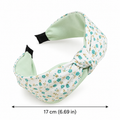 Pastel Floral Knotted Headband in Green