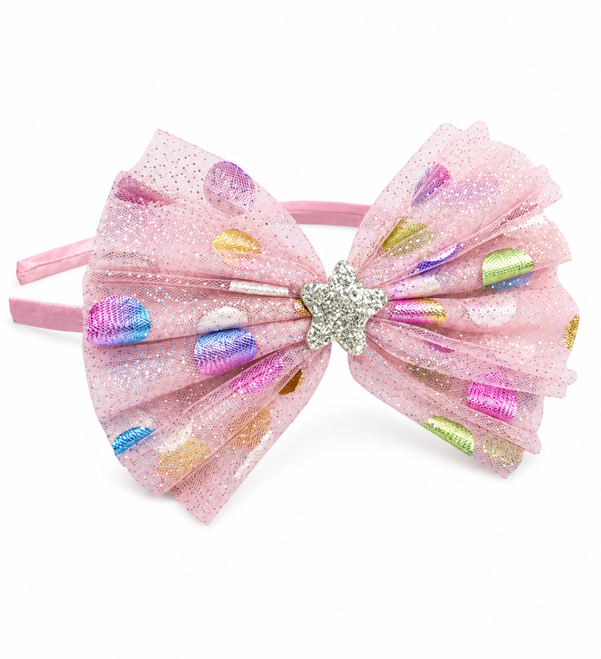 Sparkly Pink Bow Headband