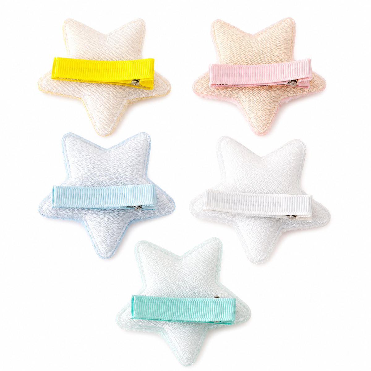 Fluffy Star Clips - Set of 5