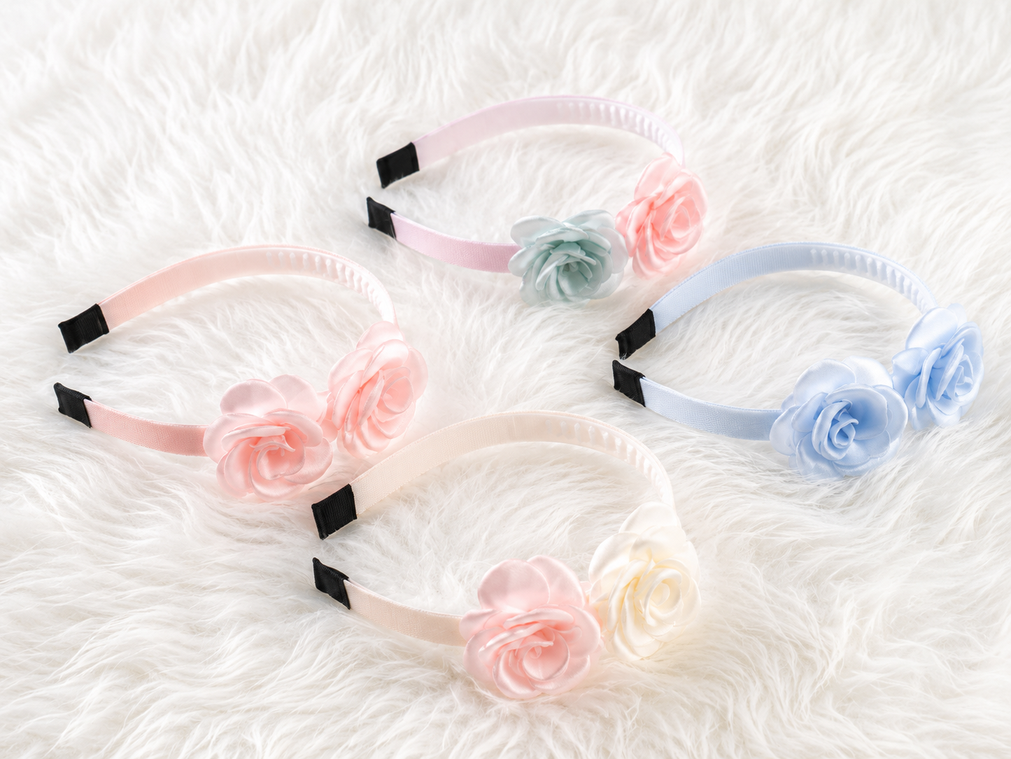 Pink Rose Floral Headband