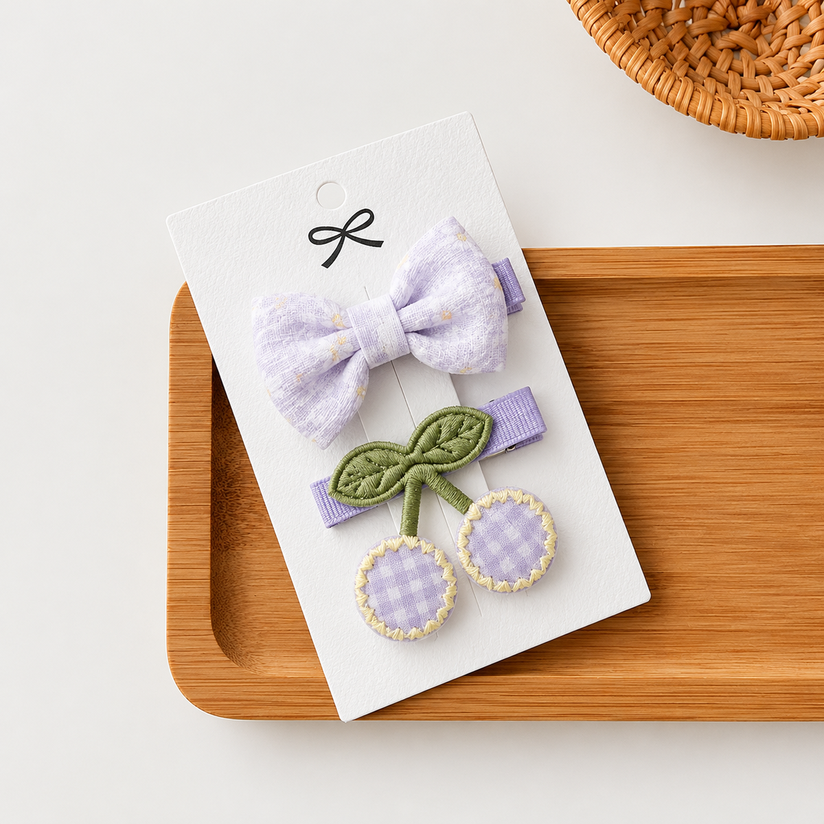 Lavender Cherry Clip Set