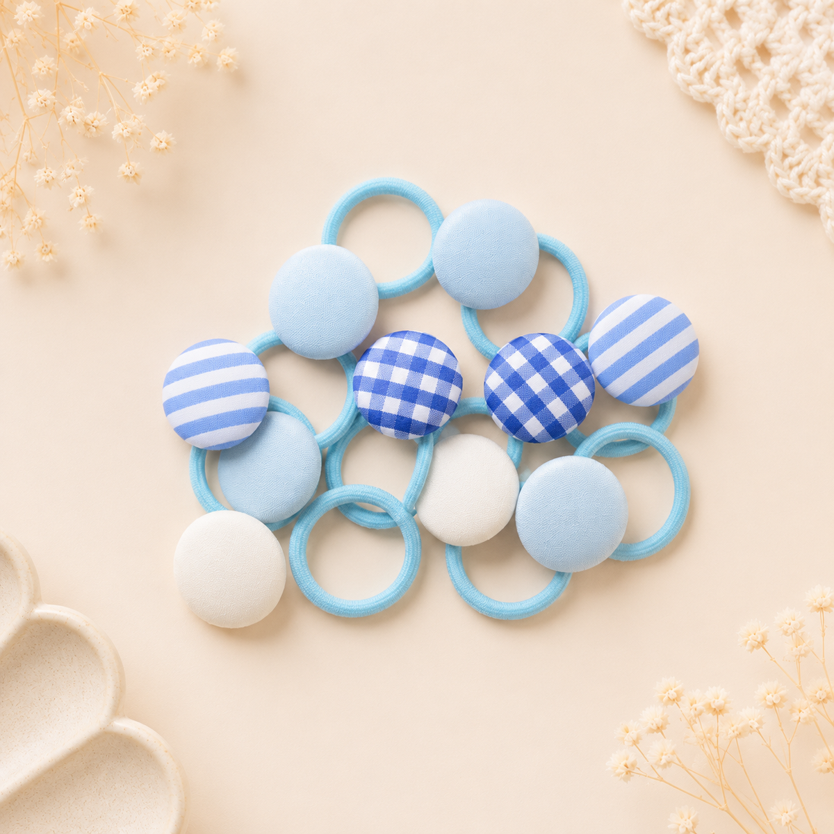 Blueberry Picnic Hair Ties