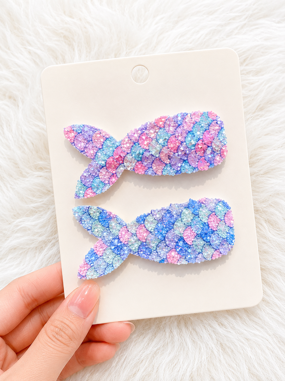 Sparkly Rainbow Mermaid Tail Tic Tacs - One Pair