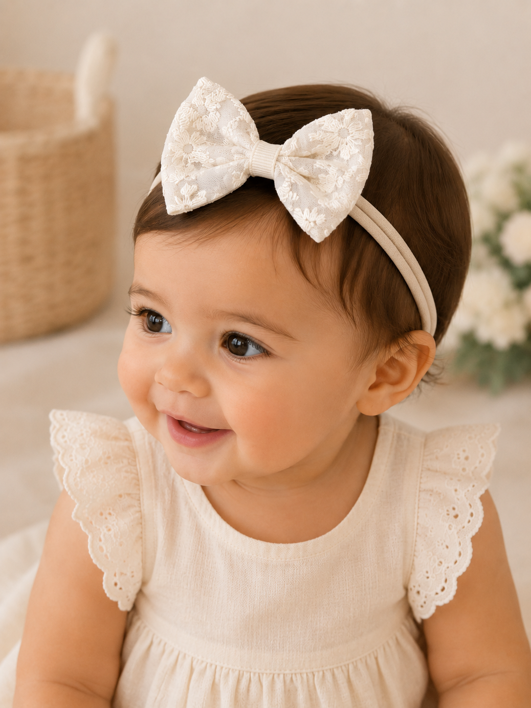 Bohemian Lace Baby Headbands - Pack of 3, view 2