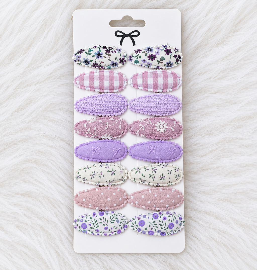 Mini Fabric Tic Tacs – 16-Pieces Set in Purple