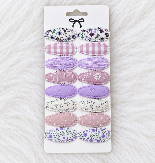 Mini Fabric Tic Tacs – 16-Pieces Set in Purple