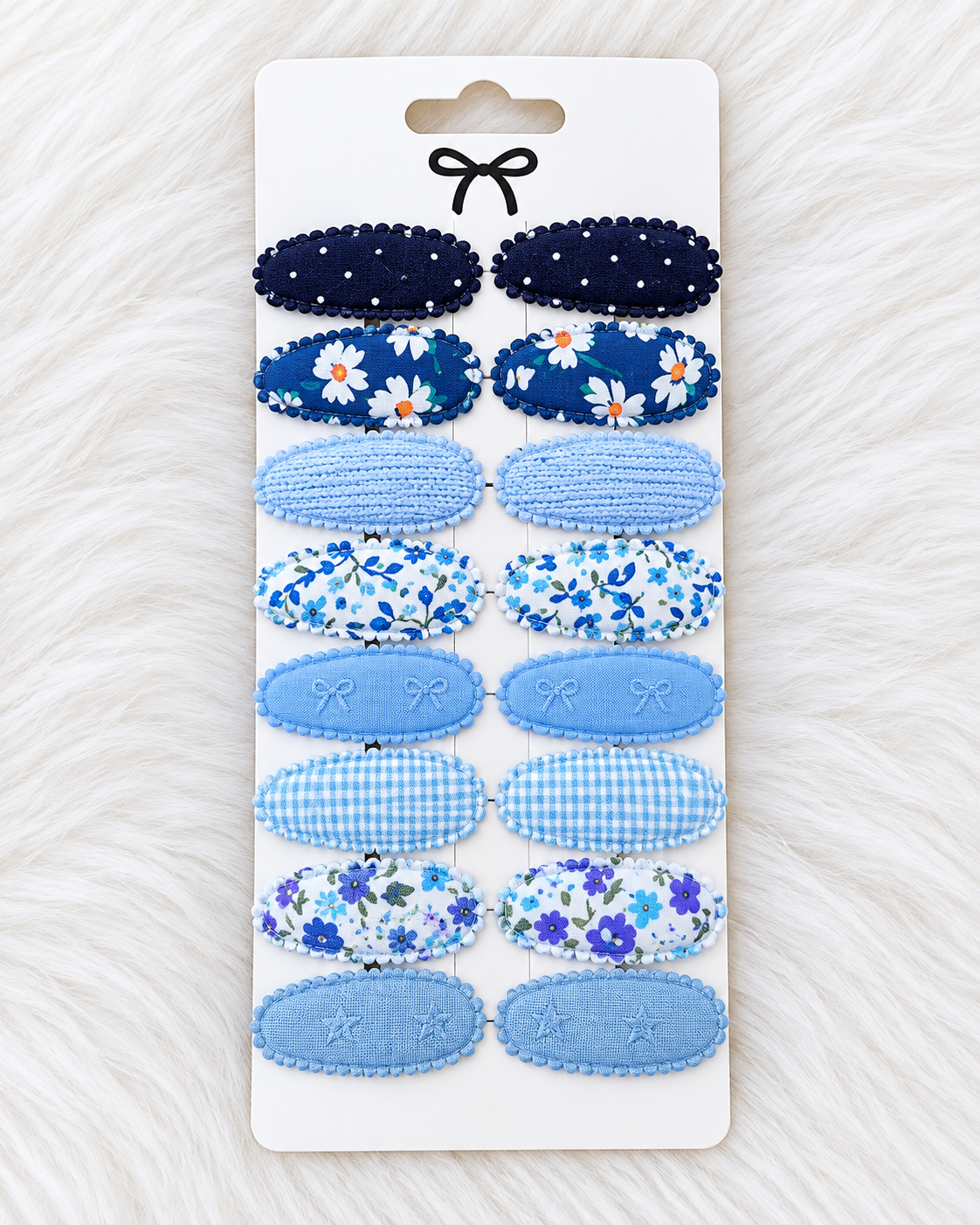 Mini Fabric Tic Tacs – 16-Pieces Set in Blue